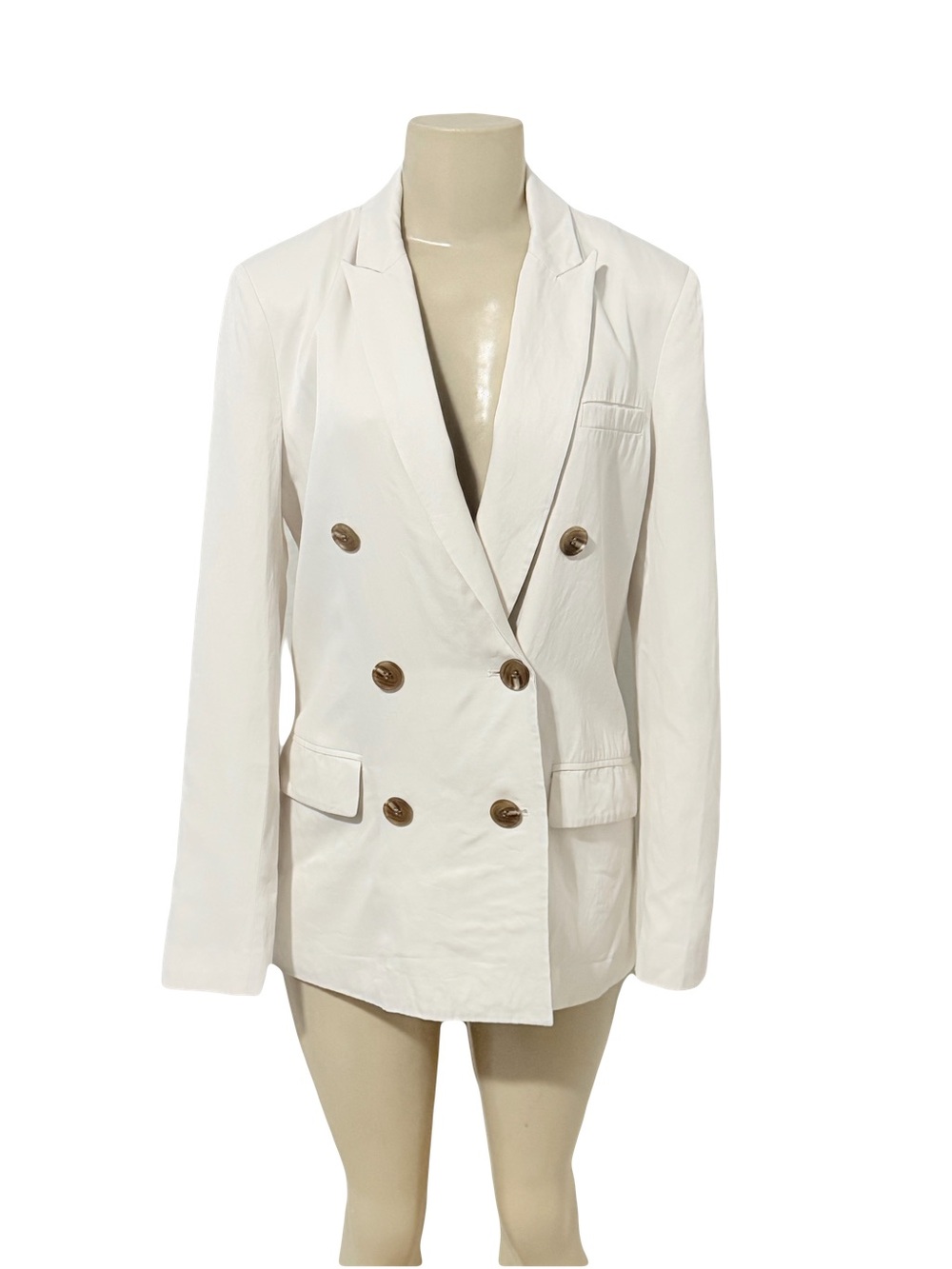 Opening Ceremony white ivory double breasted blazer career work 0